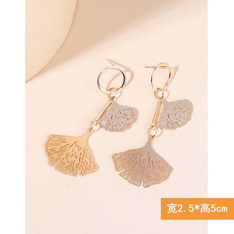 Retro Round Water Droplets Stoving Varnish Metal Drop Earrings