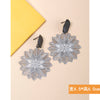 Retro Round Water Droplets Stoving Varnish Metal Drop Earrings