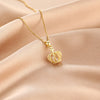 Fashion Crown Peanut Fish Tail Stainless Steel Pendant Necklace Plating Inlay Zircon Stainless Steel Necklaces 1 Piece