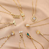 Fashion Crown Peanut Fish Tail Stainless Steel Pendant Necklace Plating Inlay Zircon Stainless Steel Necklaces 1 Piece