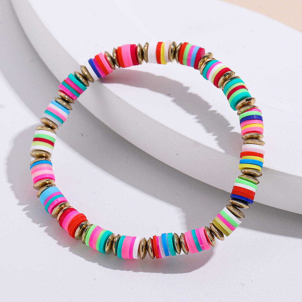 Bohemian Color Block Soft Clay Wholesale Bracelets