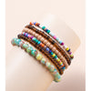 Bohemian Geometric Mixed Materials Beaded Artificial Pearls Shell Bracelets