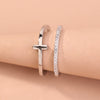 1 Piece Fashion Round Copper Plating Inlay Zircon Open Ring