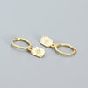 Fashion Geometric Silver Earrings Eight Awn Star Plating Gem 925 Silver Earrings