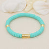 Fashion Letter Colorful Soft Clay Patchwork Pearl Bracelets