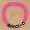 Fashion Letter Colorful Soft Clay Patchwork Pearl Bracelets