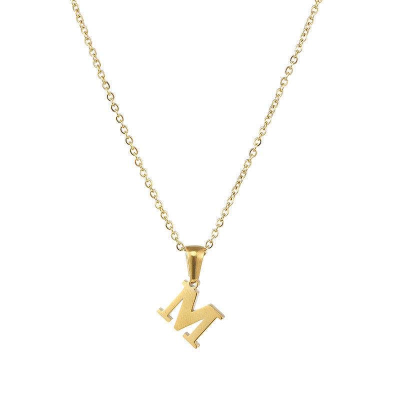 Simple Style Letter Stainless Steel Necklace 1 Piece