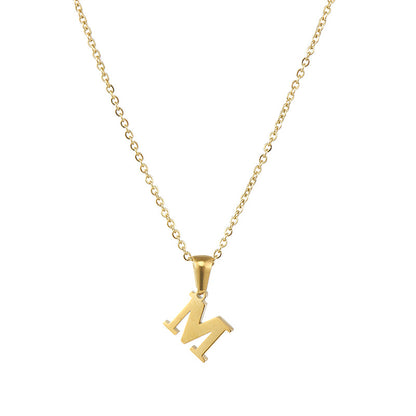 Simple Style Letter Stainless Steel Necklace 1 Piece