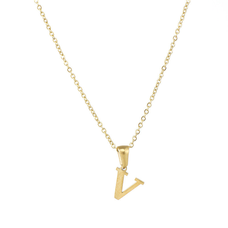 Simple Style Letter Stainless Steel Necklace 1 Piece