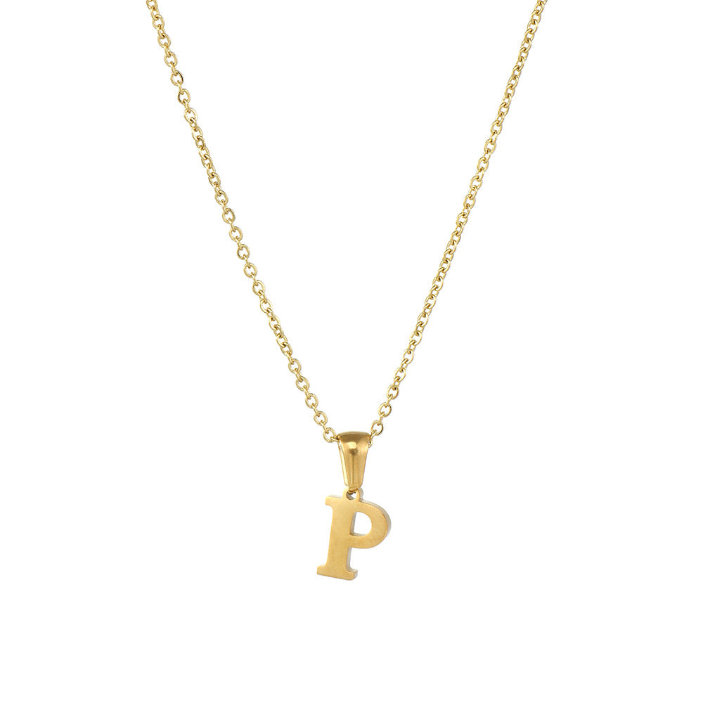 Simple Style Letter Stainless Steel Necklace 1 Piece