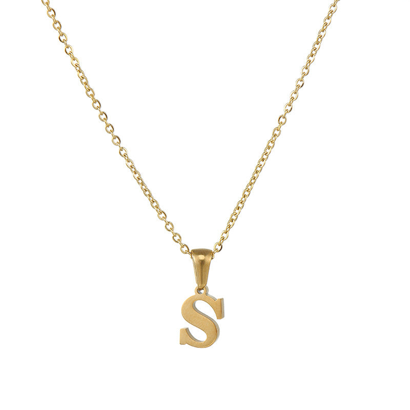 Simple Style Letter Stainless Steel Necklace 1 Piece