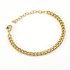 Hip-hop Geometric Stainless Steel Gold Plated Men's Bracelets Necklace