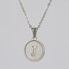 Simple Style Letter Stainless Steel Polishing Plating Shell Pendant Necklace