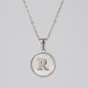 Simple Style Letter Stainless Steel Polishing Plating Shell Pendant Necklace