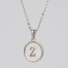 Simple Style Letter Stainless Steel Polishing Plating Shell Pendant Necklace