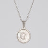 Simple Style Letter Stainless Steel Polishing Plating Shell Pendant Necklace