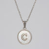 Simple Style Letter Stainless Steel Polishing Plating Shell Pendant Necklace