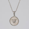 Simple Style Letter Stainless Steel Polishing Plating Shell Pendant Necklace