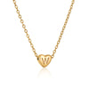 Fashion Letter Stainless Steel Gold Plated Pendant Necklace