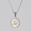 Simple Style Letter Stainless Steel Polishing Plating Shell Pendant Necklace