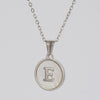 Simple Style Letter Stainless Steel Polishing Plating Shell Pendant Necklace