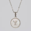 Simple Style Letter Stainless Steel Polishing Plating Shell Pendant Necklace