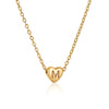 Fashion Letter Stainless Steel Gold Plated Pendant Necklace