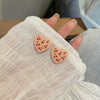 Simple Style Heart Shape Resin Epoxy Drop Earrings Ear Studs 1 Pair