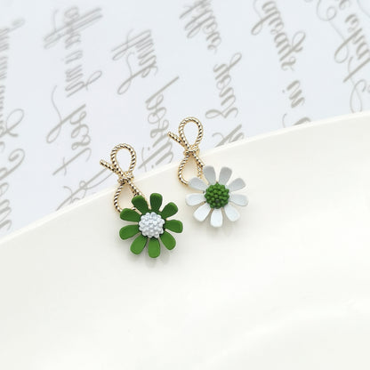 Cute Flower Alloy Stoving Varnish Drop Earrings