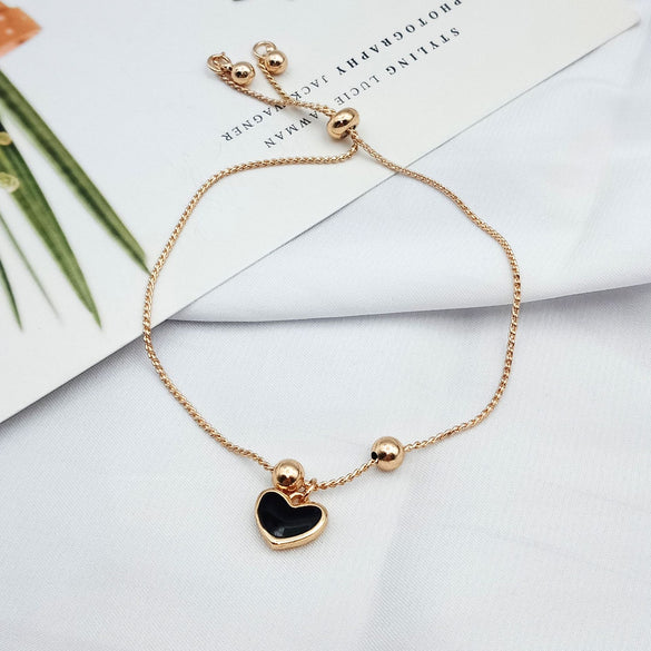 Simple Style Heart Shape Alloy Plating Bracelets