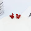 Simple Style Portrait Bow Knot Alloy Stoving Varnish Ear Studs 1 Pair