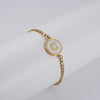 Simple Style Round Letter Stainless Steel Bracelets Gold Plated Shell Stainless Steel Bracelets