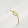 Simple Style Round Letter Stainless Steel Bracelets Gold Plated Shell Stainless Steel Bracelets