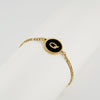 Simple Style Round Letter Stainless Steel Bracelets Gold Plated Shell Stainless Steel Bracelets