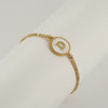 Simple Style Round Letter Stainless Steel Bracelets Gold Plated Shell Stainless Steel Bracelets