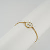 Simple Style Round Letter Stainless Steel Bracelets Gold Plated Shell Stainless Steel Bracelets