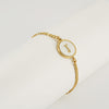 Simple Style Round Letter Stainless Steel Bracelets Gold Plated Shell Stainless Steel Bracelets