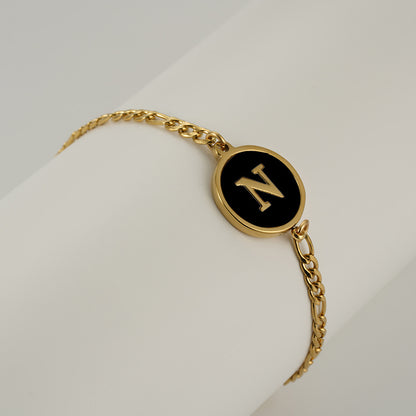 Simple Style Letter Stainless Steel Bracelets Gold Plated Shell Stainless Steel Bracelets