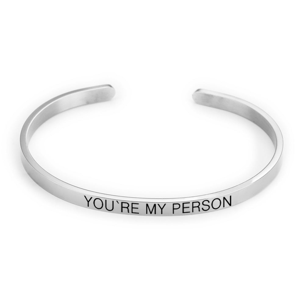 Fashion Solid Color Stainless Steel Bangle Stainless Steel Bracelets