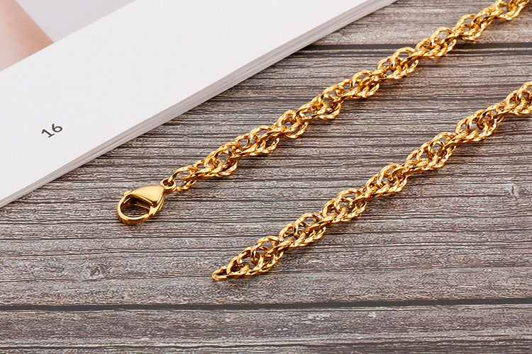 Fashion Hollow Splicing Stainless Steel Waist Chain Wholesale Gooddiy