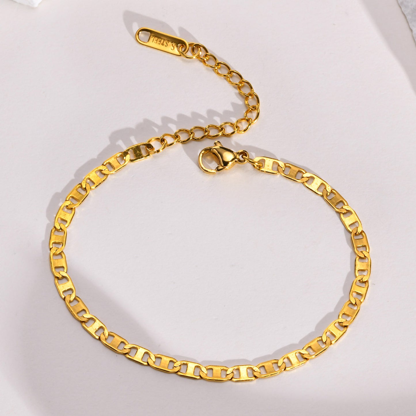 Fashion Solid Color Stainless Steel Plating Bracelets Necklace