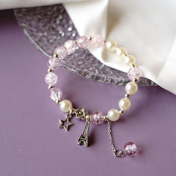 Fashion Flower Alloy Beaded Bracelets