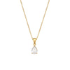 Fashion Water Droplets Stainless Steel Plating Inlay Zircon Gold Plated Pendant Necklace