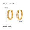 Fashion Geometric Stainless Steel Earrings Plating Rhinestones Stainless Steel Earrings