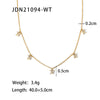 Fashion Geometric Stainless Steel Plating Zircon Gold Plated Necklace