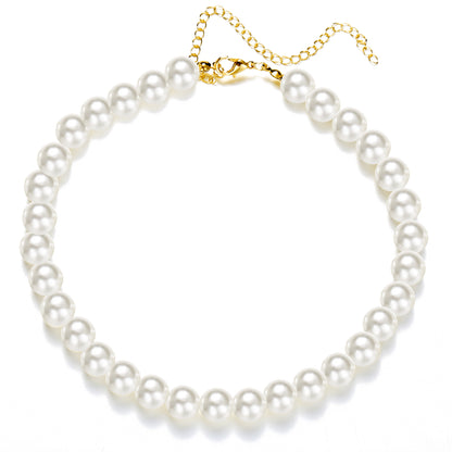 Elegant Geometric Artificial Pearl Beaded Women's Necklace