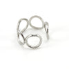 Fashion Geometric Titanium Steel Plating Open Ring