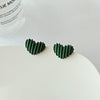 Simple Style Heart Shape Alloy Stoving Varnish Ear Studs