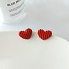 Simple Style Heart Shape Alloy Stoving Varnish Ear Studs