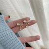 Sweet Heart Shape Flower Bow Knot Stoving Varnish Alloy Drop Earrings Ear Studs